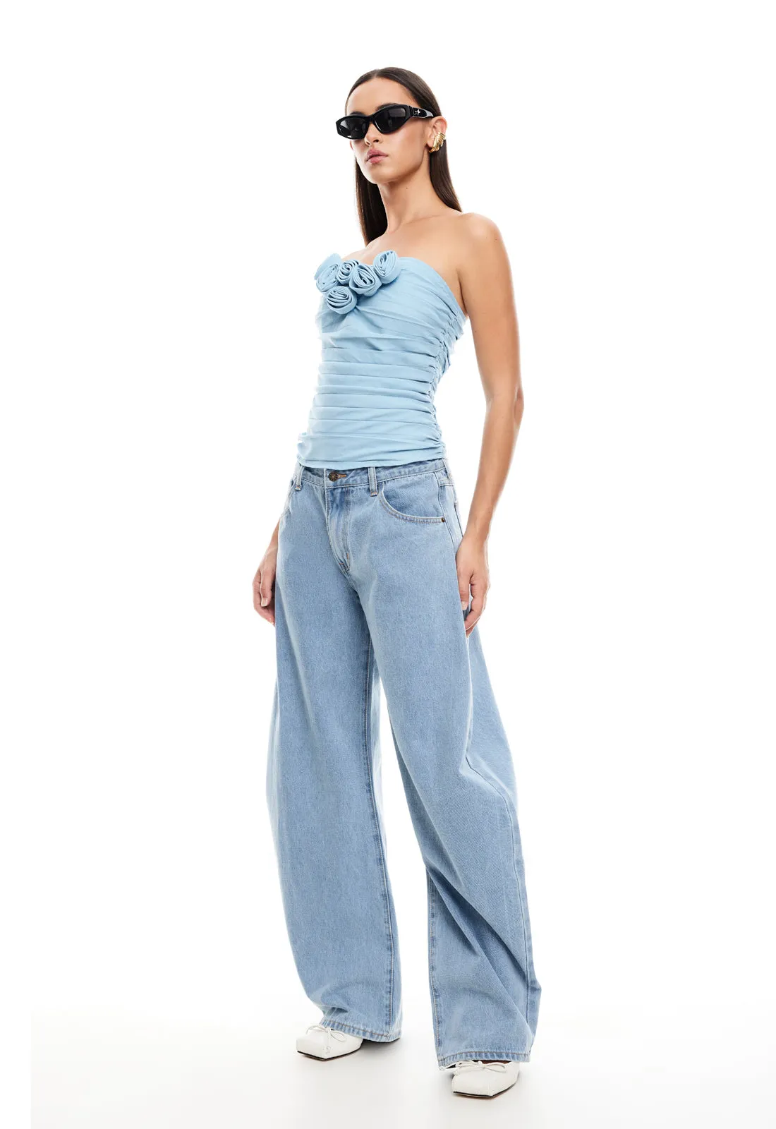 HORSESHOE JEAN - WASHED BLUE sold by Lioness product image thumbnail 3