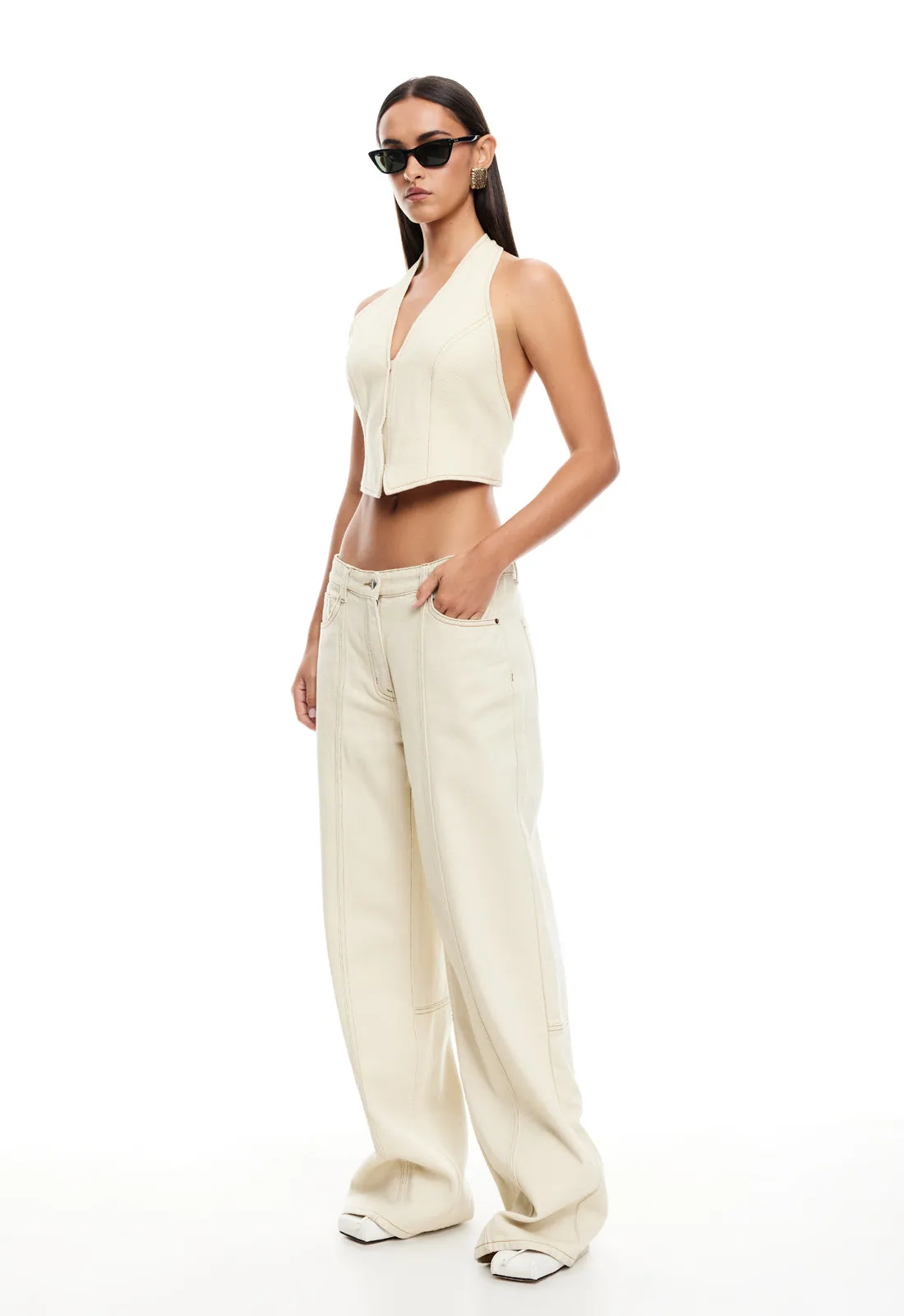 JE SUIS HALTER - ECRU sold by Lioness product image thumbnail 3