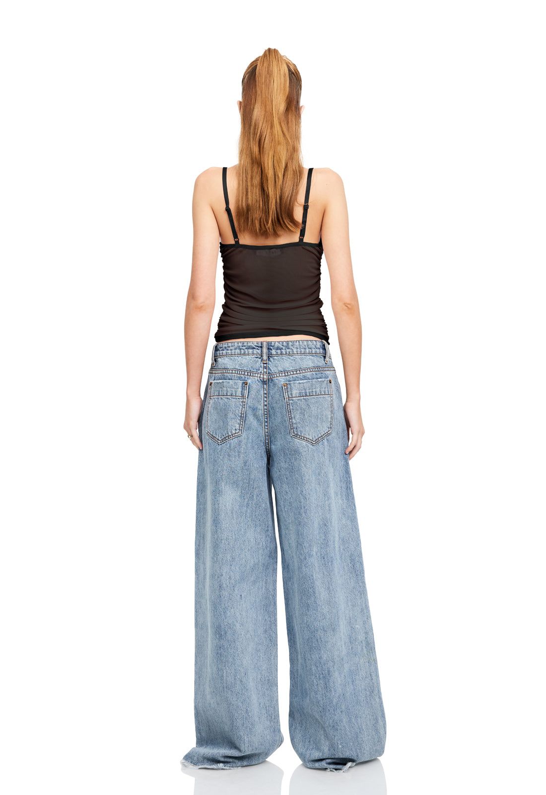 EIVISSA MESH CAMI - PITCH sold by Lioness product image thumbnail 5