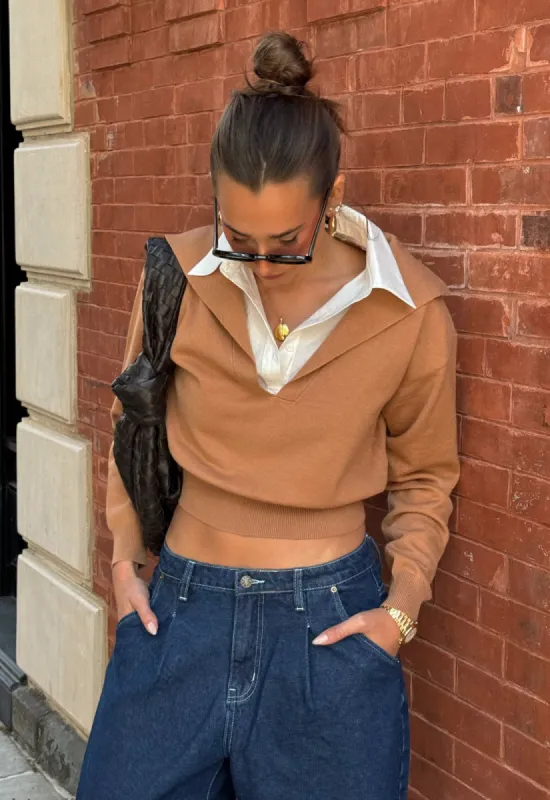 RACQUET CLUB KNIT - CAMEL sold by Lioness