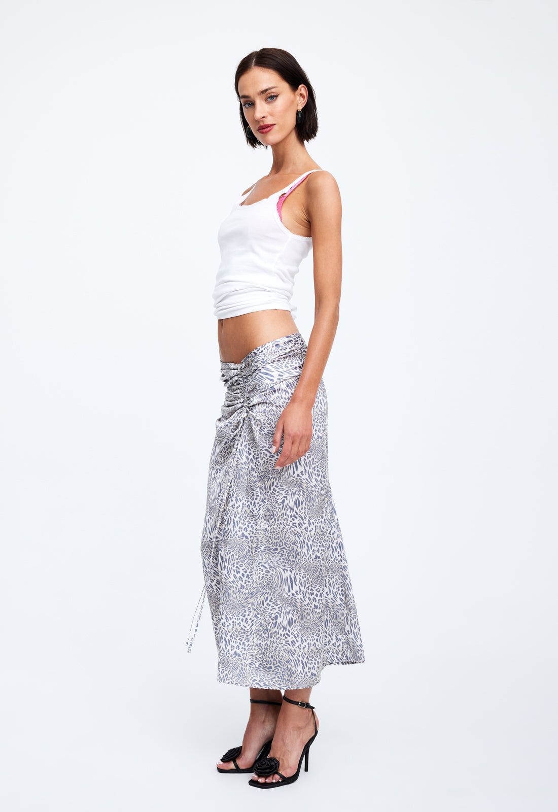 LE PARIS MIDI SKIRT - LEOPARD sold by Lioness product image thumbnail 3