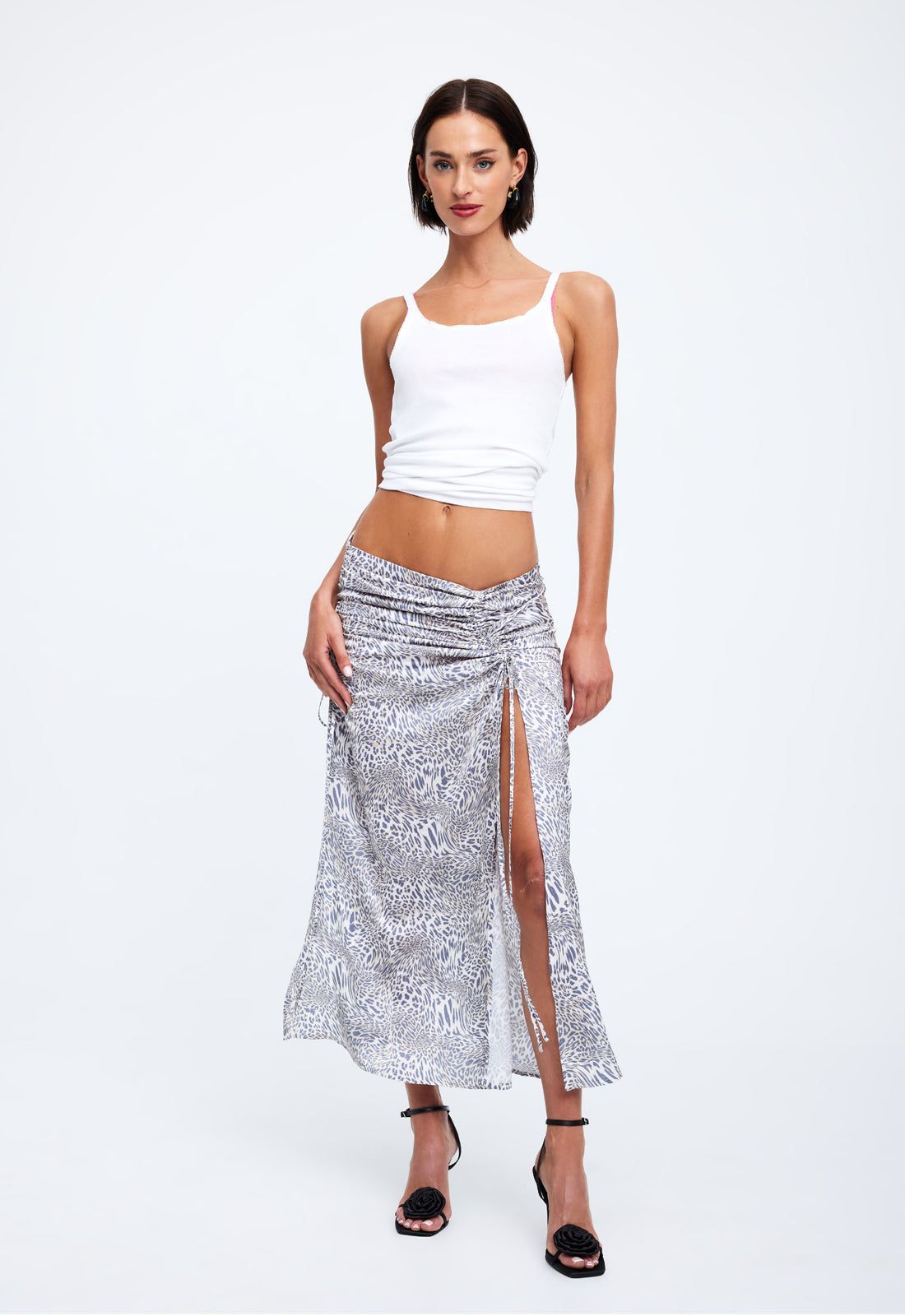LE PARIS MIDI SKIRT - LEOPARD sold by Lioness product image thumbnail 4