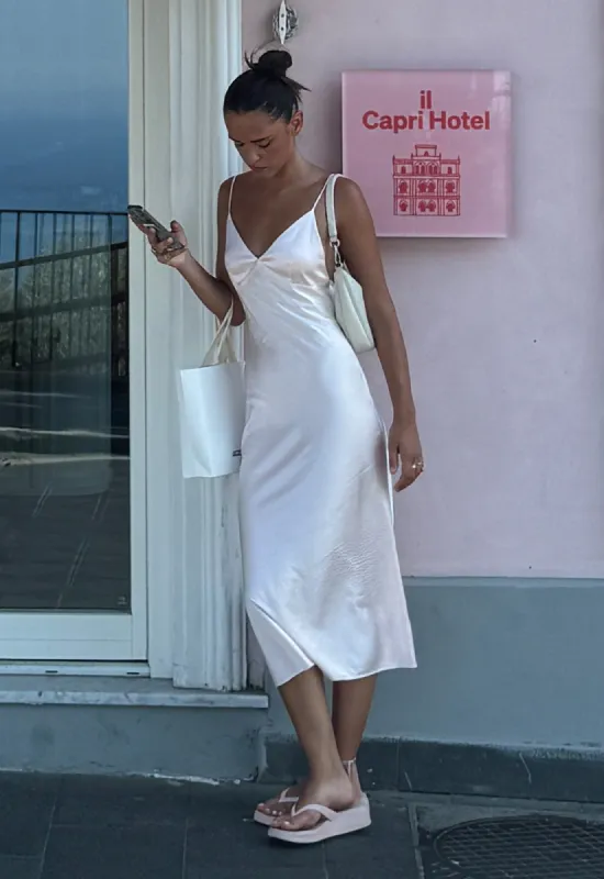 SERENE MIDI DRESS - ICY BLUSH sold by Lioness