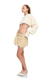 ELLE MINI SKIRT  - CAMEL sold by Lioness
