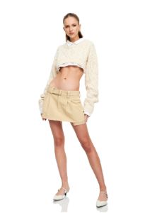 ELLE MINI SKIRT  - CAMEL sold by Lioness