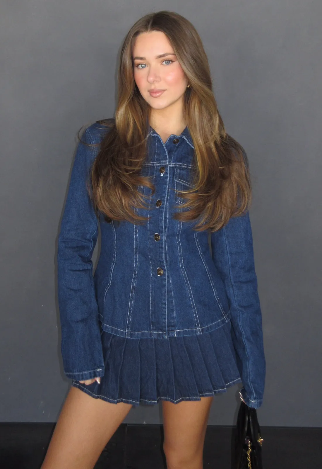 RIDER DENIM JACKET - BLUE DENIM sold by Lioness product image thumbnail 2