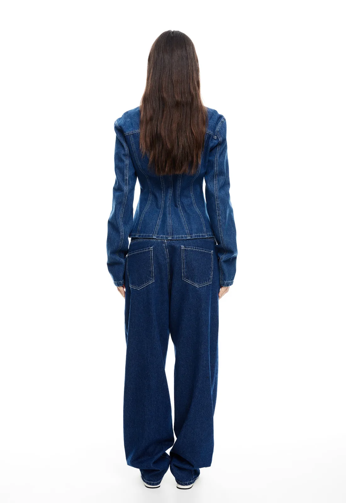 RIDER DENIM JACKET - BLUE DENIM sold by Lioness product image thumbnail 5