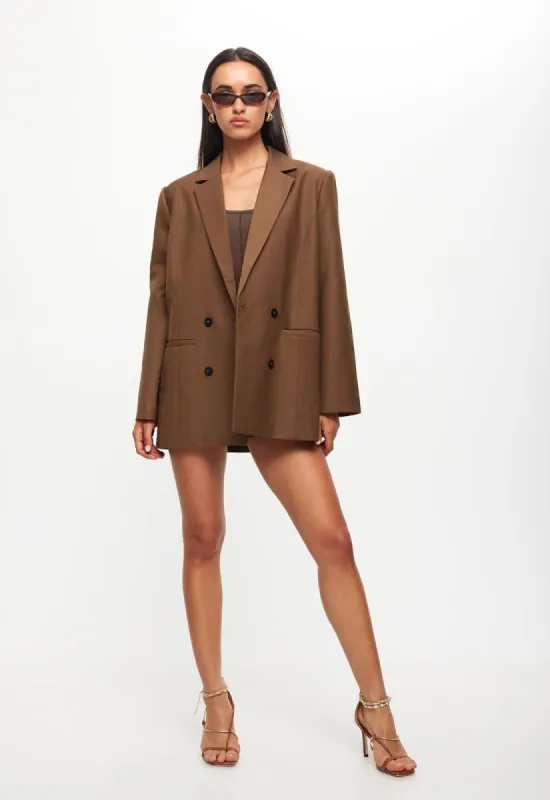 WYOMING BLAZER - CHOCOLATE sold by Lioness