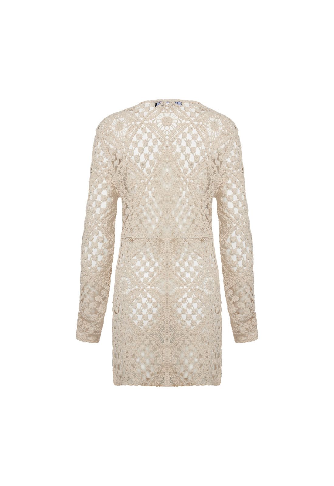 ATZARÓ CROCHET MINI DRESS - ALMOND sold by Lioness product image thumbnail 7