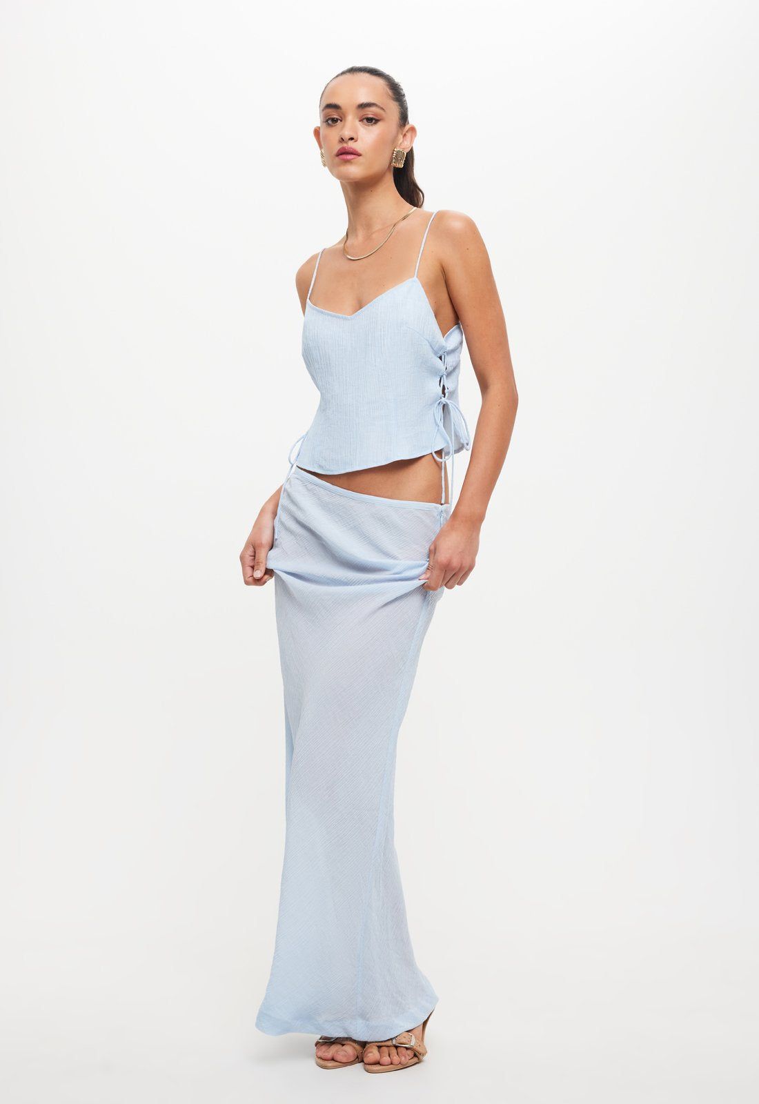 ENDLESS MAXI SKIRT - PALE BLUE sold by Lioness