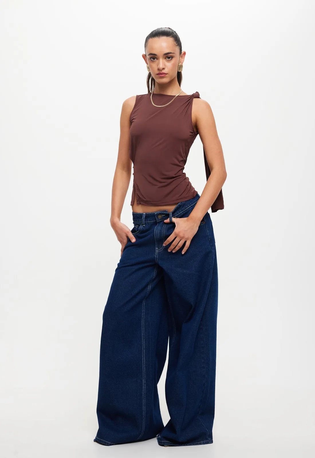 TRANQUIL TOP - CHOCOLATE sold by Lioness