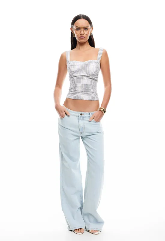 COBAIN CORSET - IVORY MULTI STRIPE made by Lioness