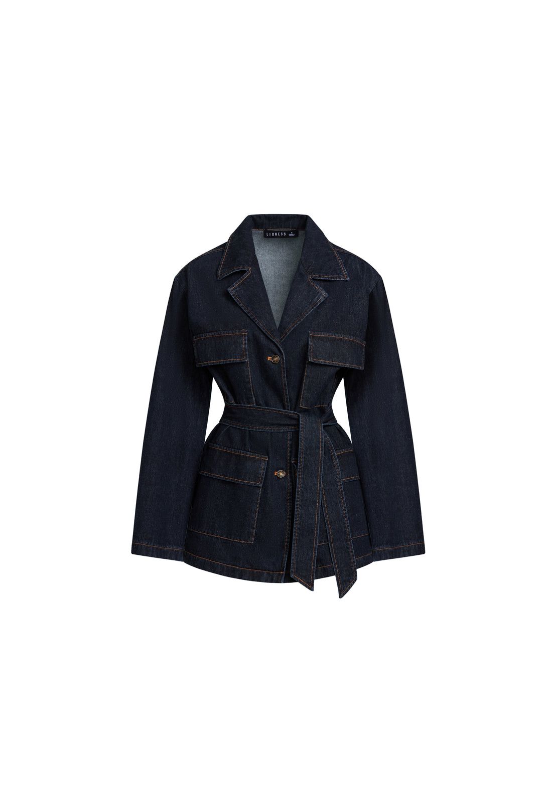 GISELLE DRESS - DARK DENIM sold by Lioness product image thumbnail 6