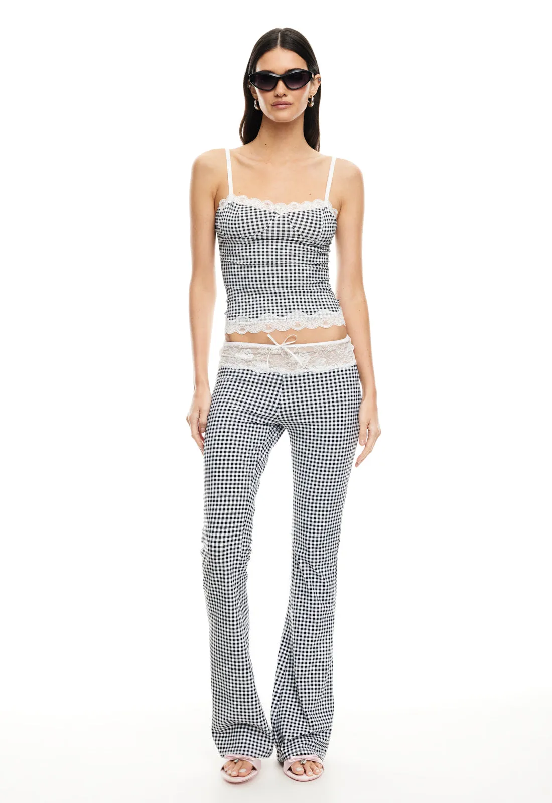 TOP MODEL CAMI - BLACK CHECK sold by Lioness product image thumbnail 4