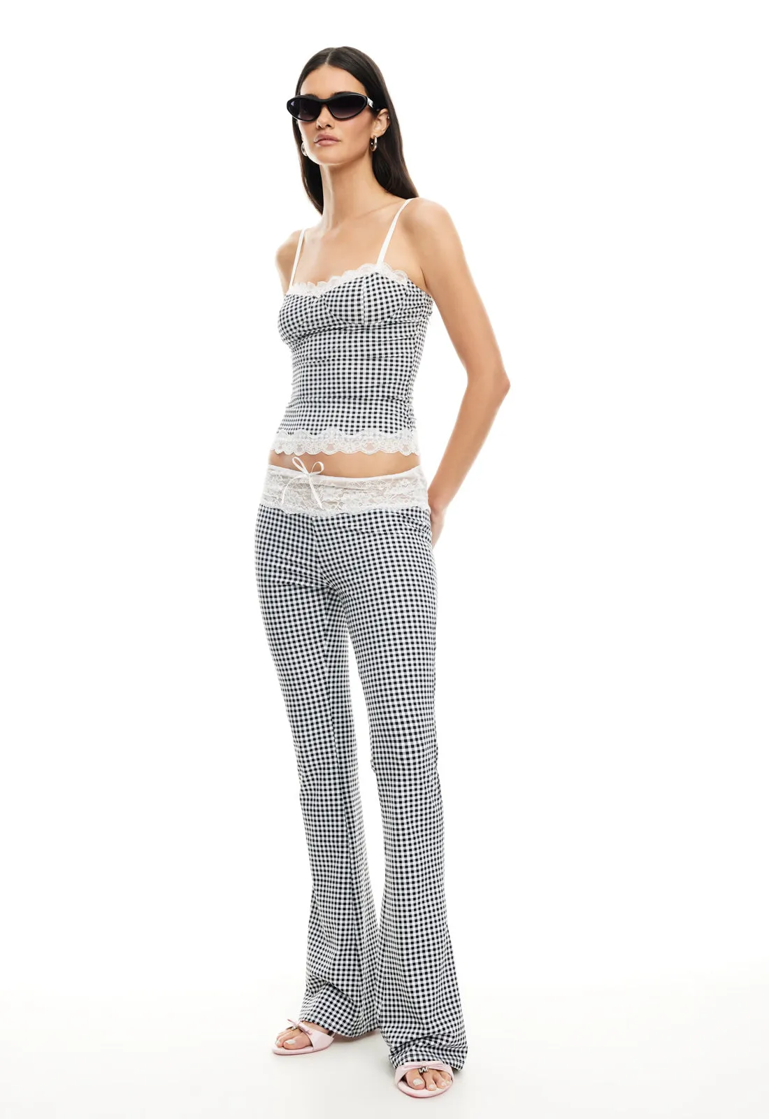 TOP MODEL CAMI - BLACK CHECK sold by Lioness product image thumbnail 5