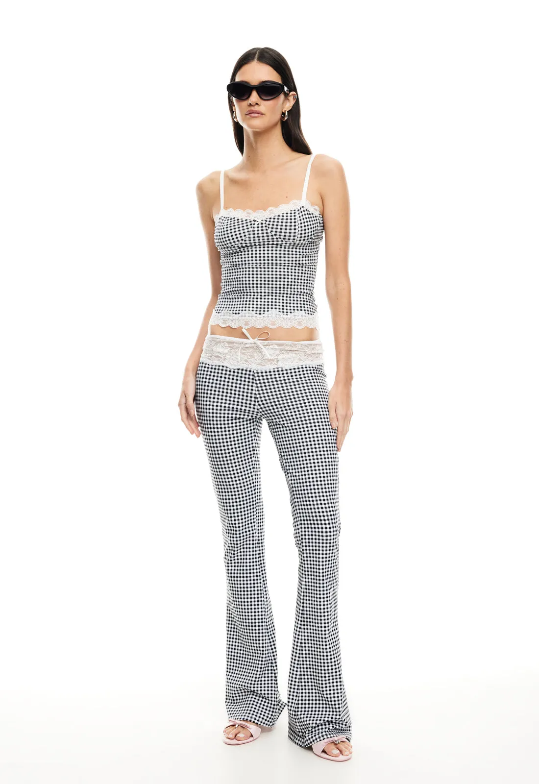 TOP MODEL CAMI - BLACK CHECK sold by Lioness product image thumbnail 3