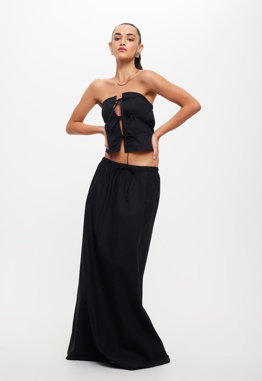 SERENE MAXI SKIRT - ONYX sold by Lioness product image thumbnail 2