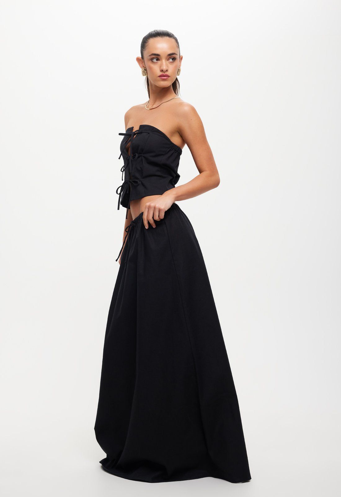 SERENE MAXI SKIRT - ONYX sold by Lioness product image thumbnail 4