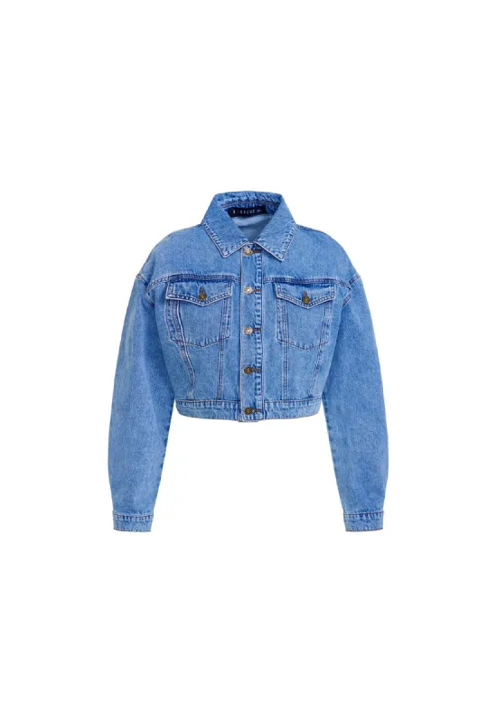 TRUE ROMANCE DENIM JACKET - DUKE BLUE sold by Lioness