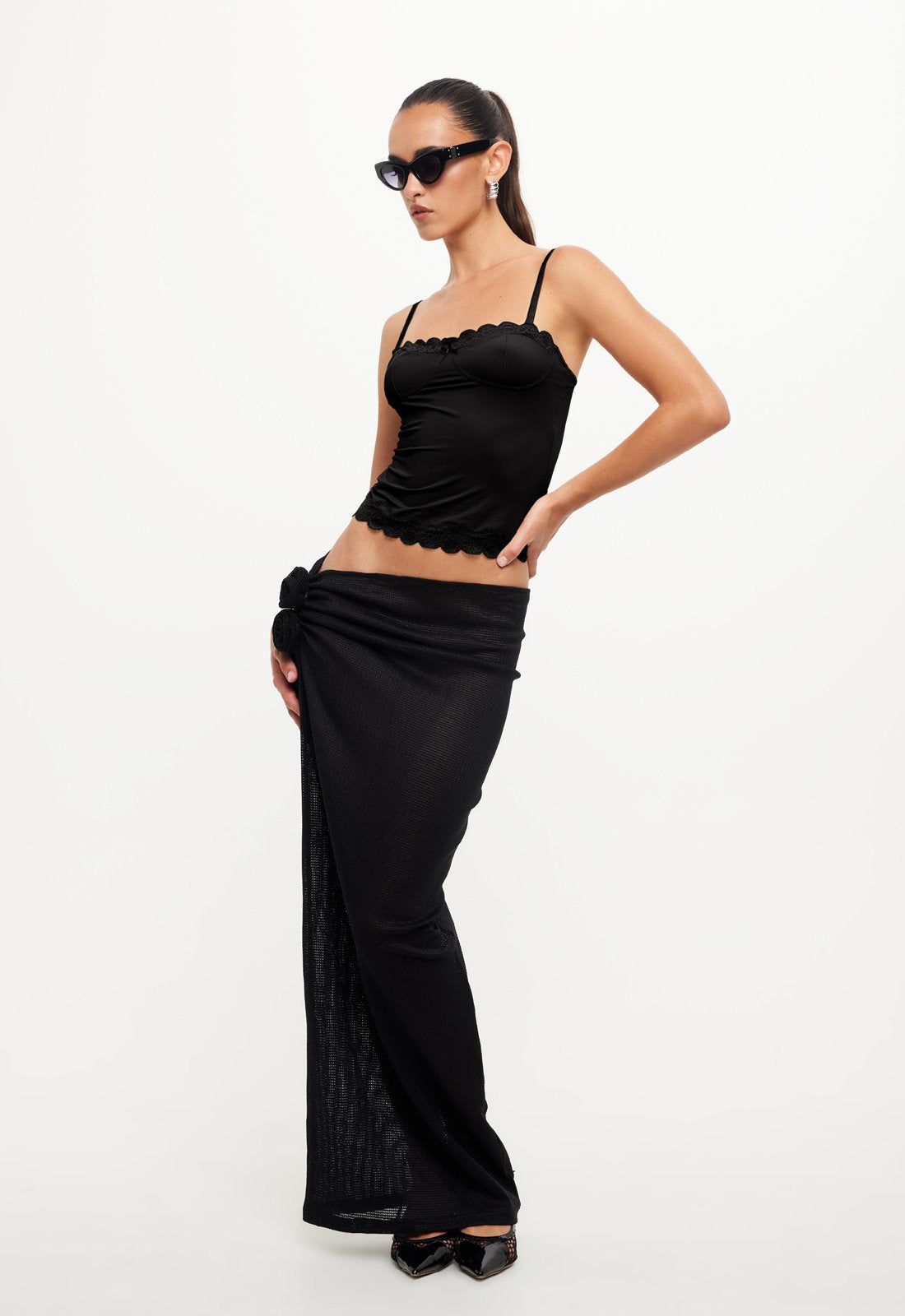 SOUL MATE MAXI SKIRT - ONYX sold by Lioness product image thumbnail 3