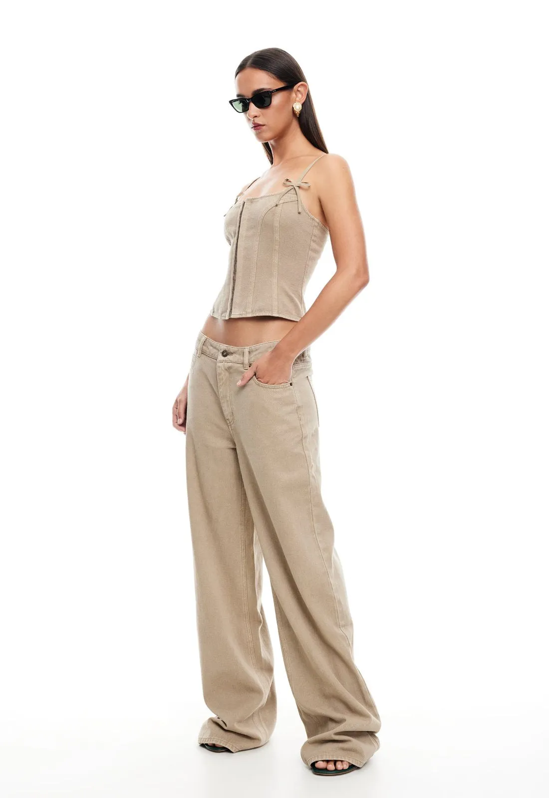 CHARISMATIC DENIM CORSET - STONE sold by Lioness product image thumbnail 2