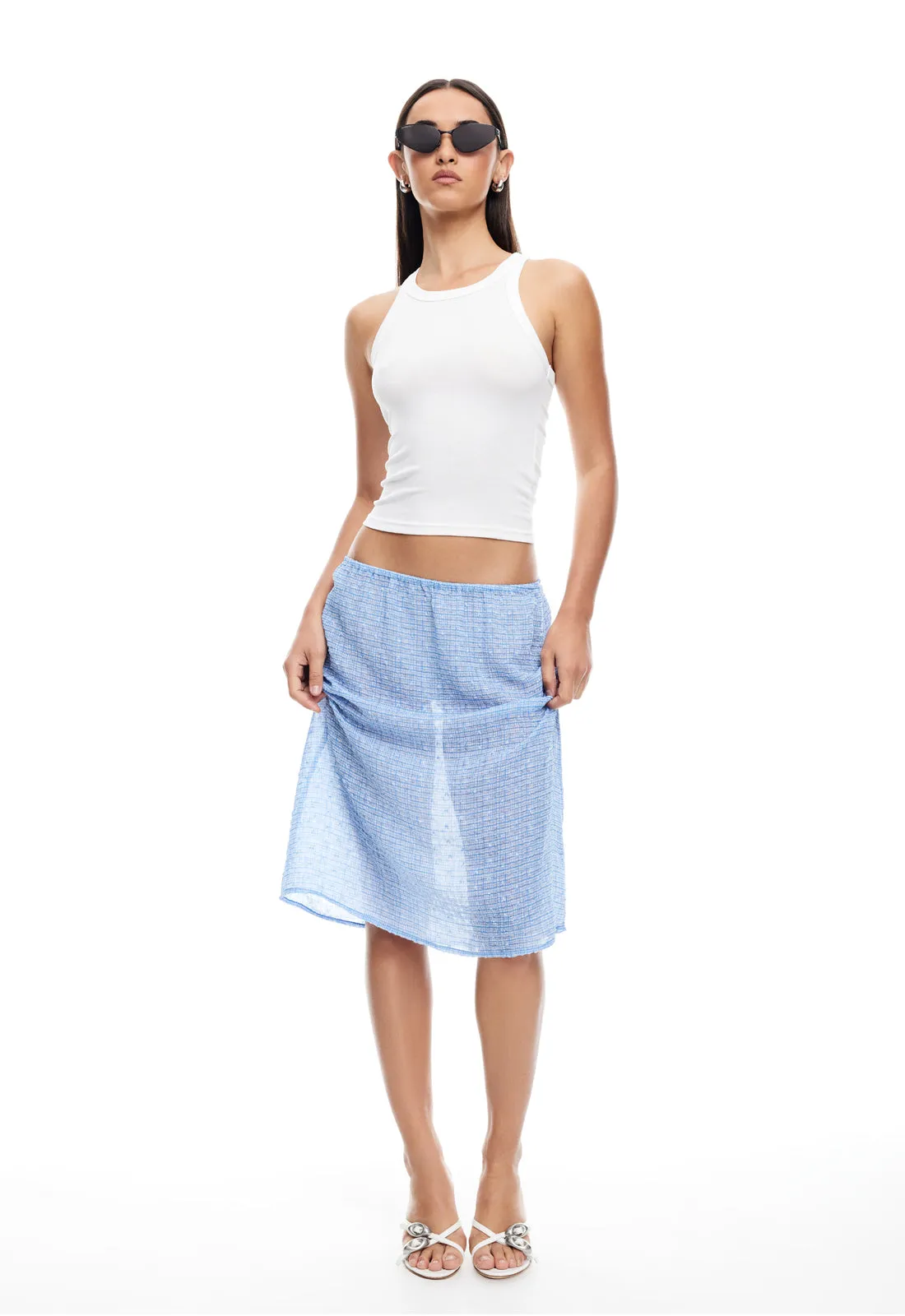 POPPY MIDI - BLUE CHECK sold by Lioness product image thumbnail 2