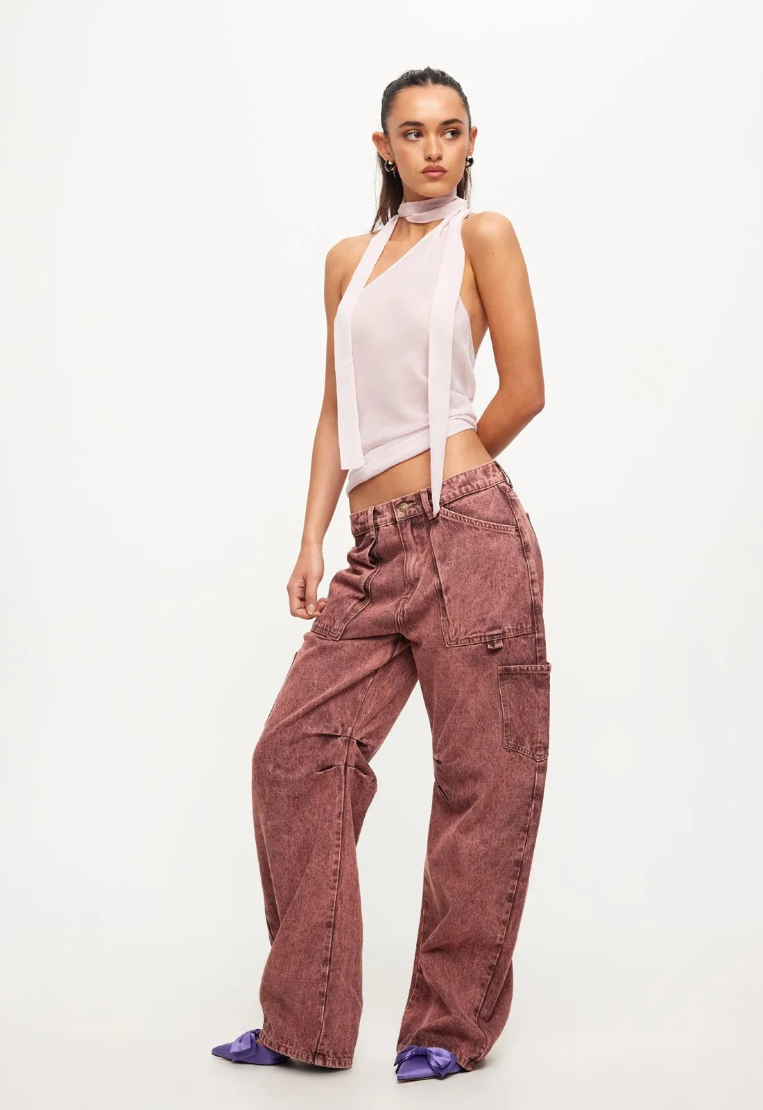 LUX TIE TOP - BLUSH sold by Lioness product image thumbnail 2