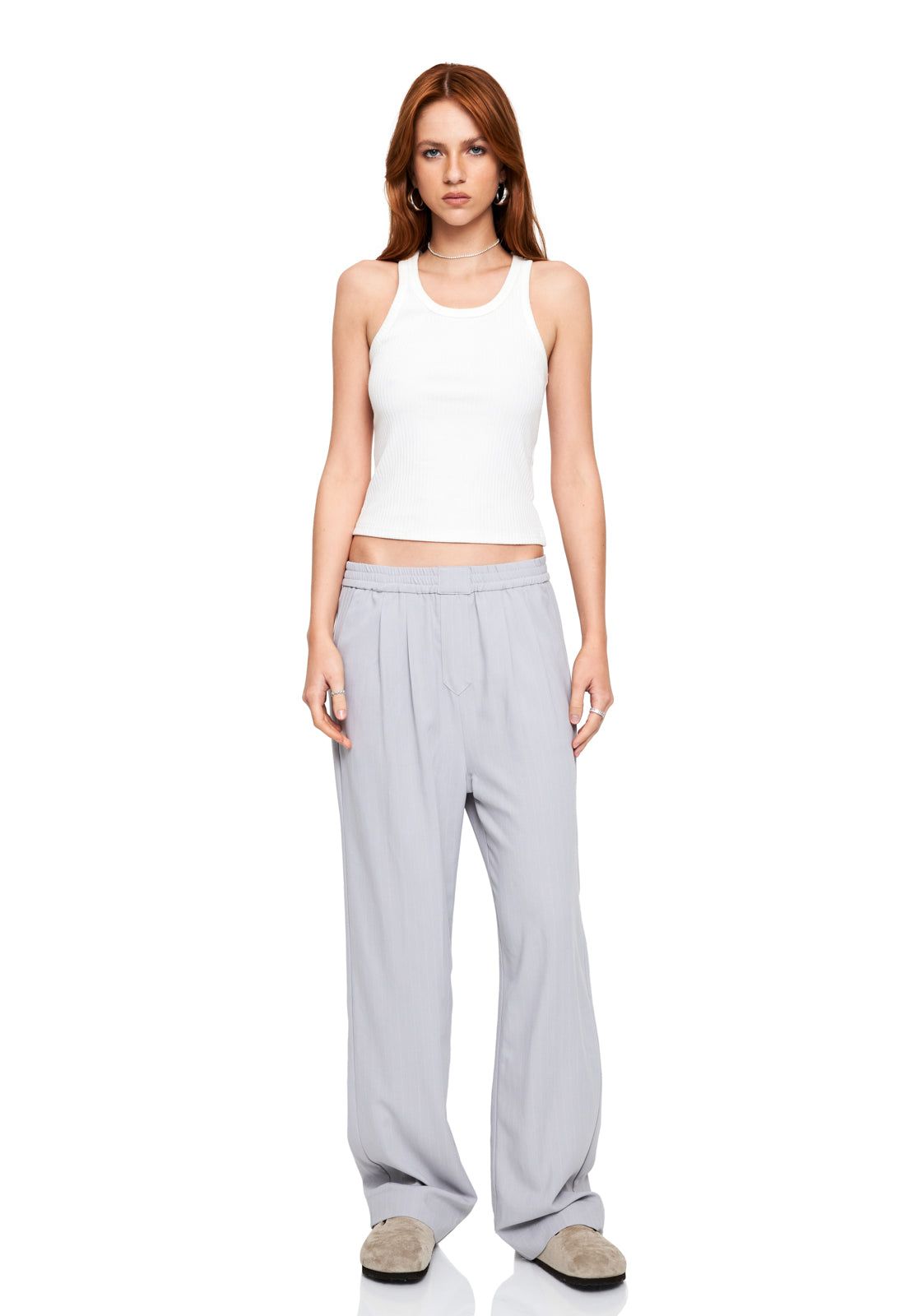 AGYNESS PANT - LIGHT GREY PINSTRIPE sold by Lioness product image thumbnail 3
