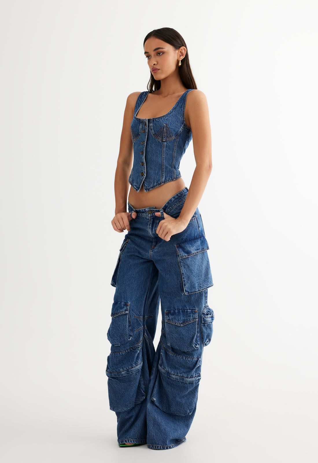 SMOKESHOW JEAN - BLUE DENIM sold by Lioness product image thumbnail 3