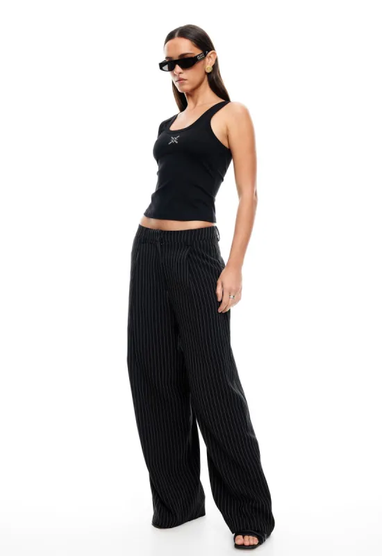 LEO PANT - ONYX PINSTRIPE sold by Lioness
