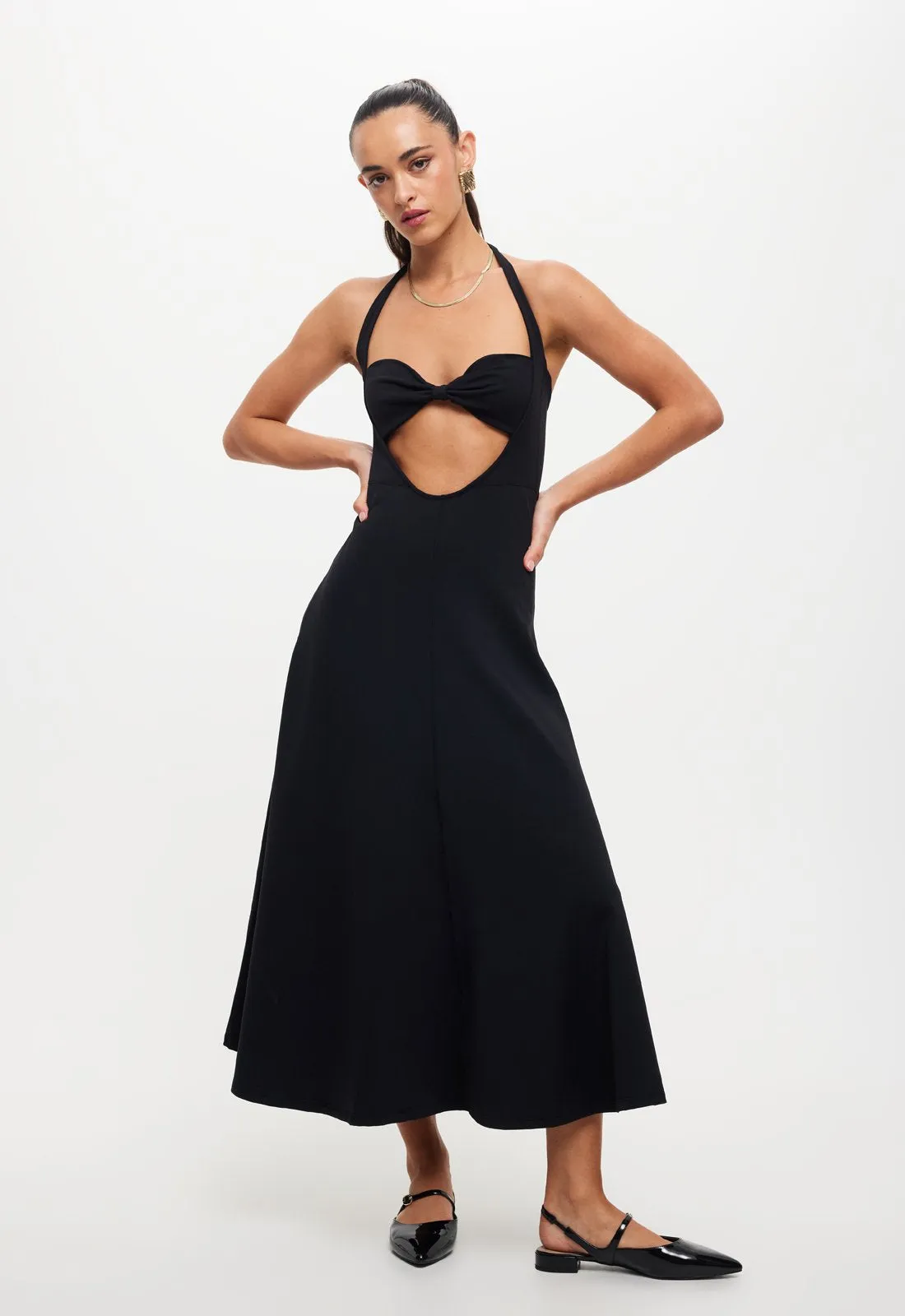 NIRVANA MIDI DRESS - ONYX sold by Lioness