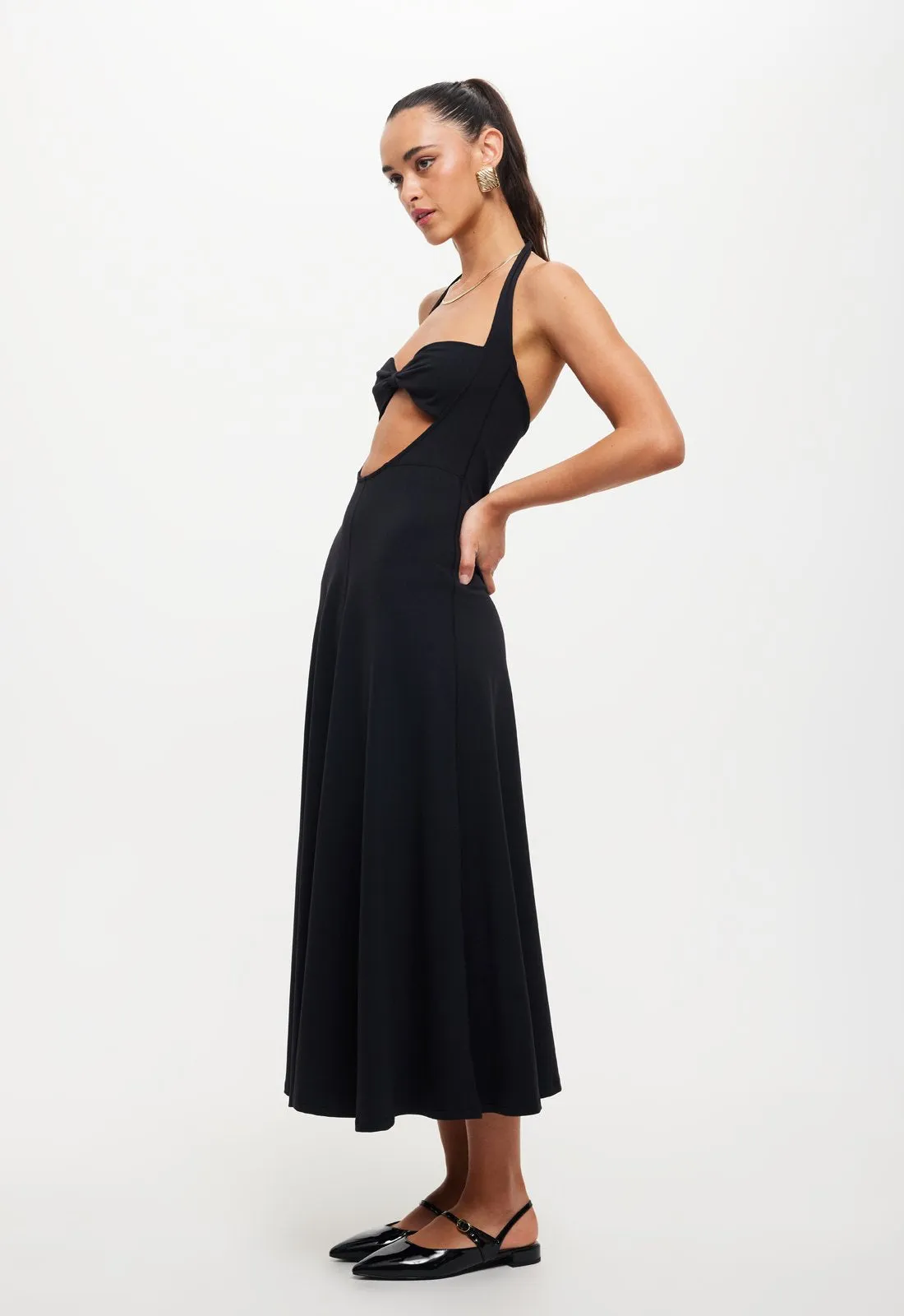 NIRVANA MIDI DRESS - ONYX sold by Lioness product image thumbnail 4