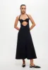 NIRVANA MIDI DRESS - ONYX sold by Lioness