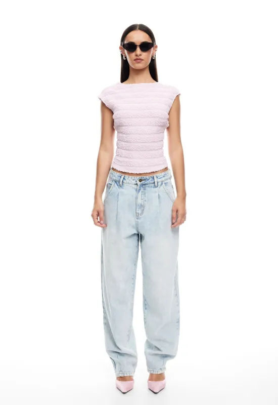 UNO TIE TOP - BLUSH sold by Lioness