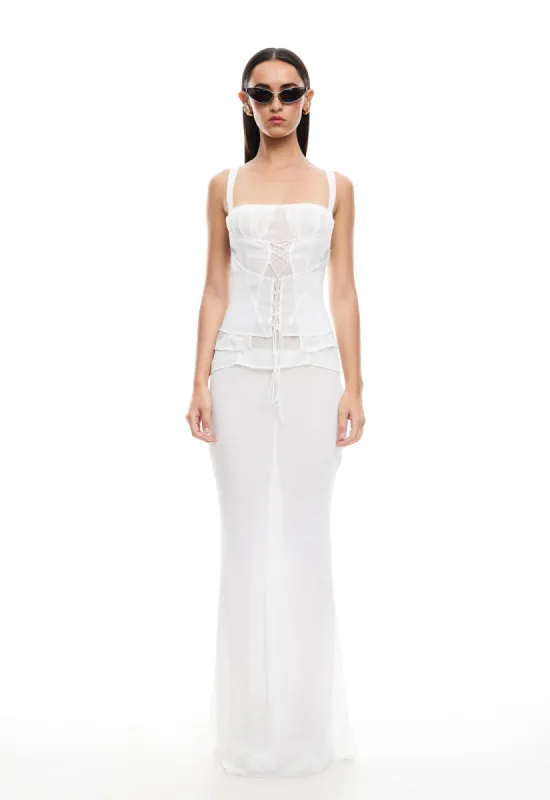 ENDLESS MAXI SKIRT - PORCELAIN sold by Lioness