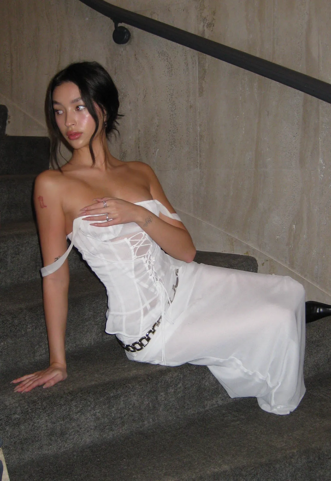 ENDLESS MAXI SKIRT - PORCELAIN sold by Lioness product image thumbnail 3