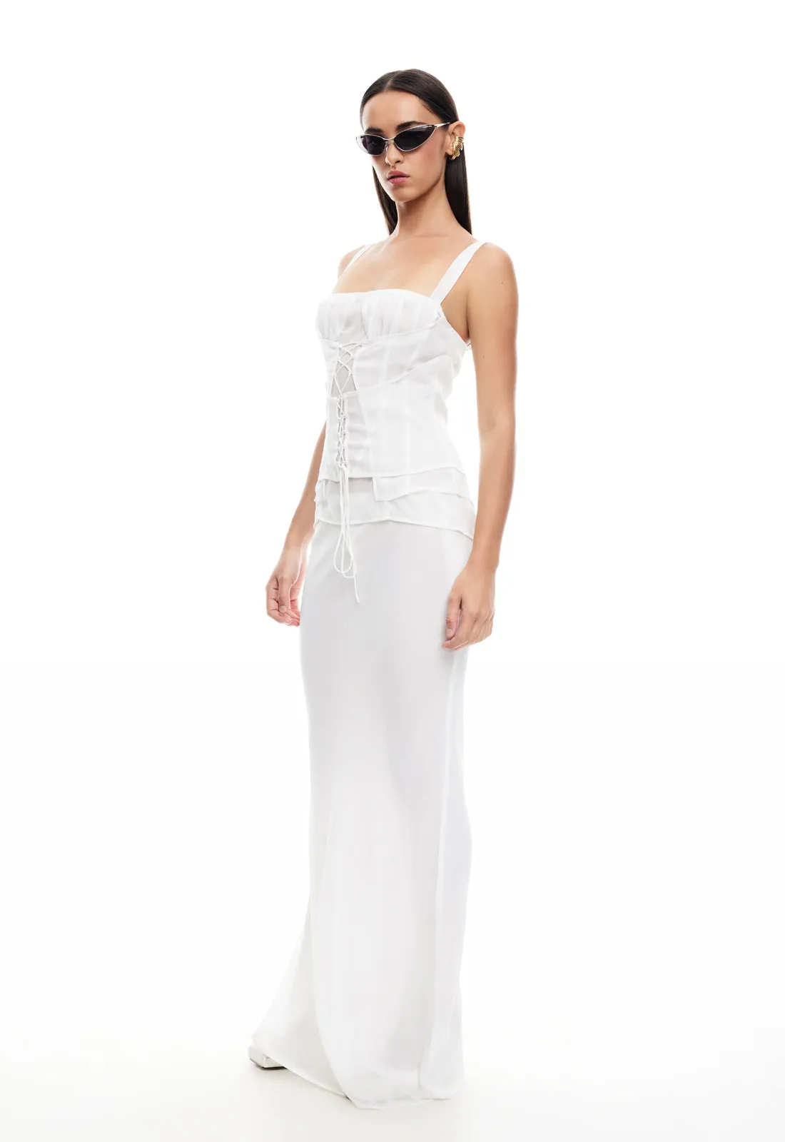 ENDLESS MAXI SKIRT - PORCELAIN sold by Lioness product image thumbnail 4