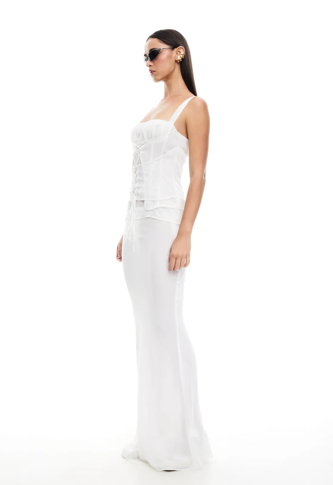 ENDLESS MAXI SKIRT - PORCELAIN sold by Lioness product image thumbnail 5