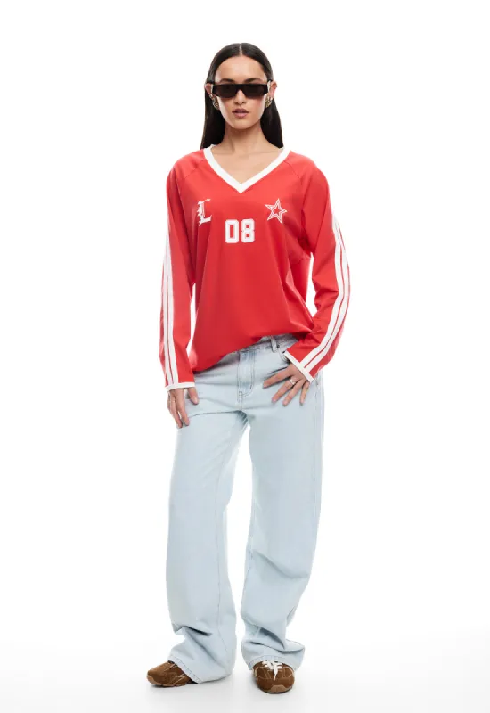 SPECTATE TOP LONG SLEEVE - POPPY RED sold by Lioness
