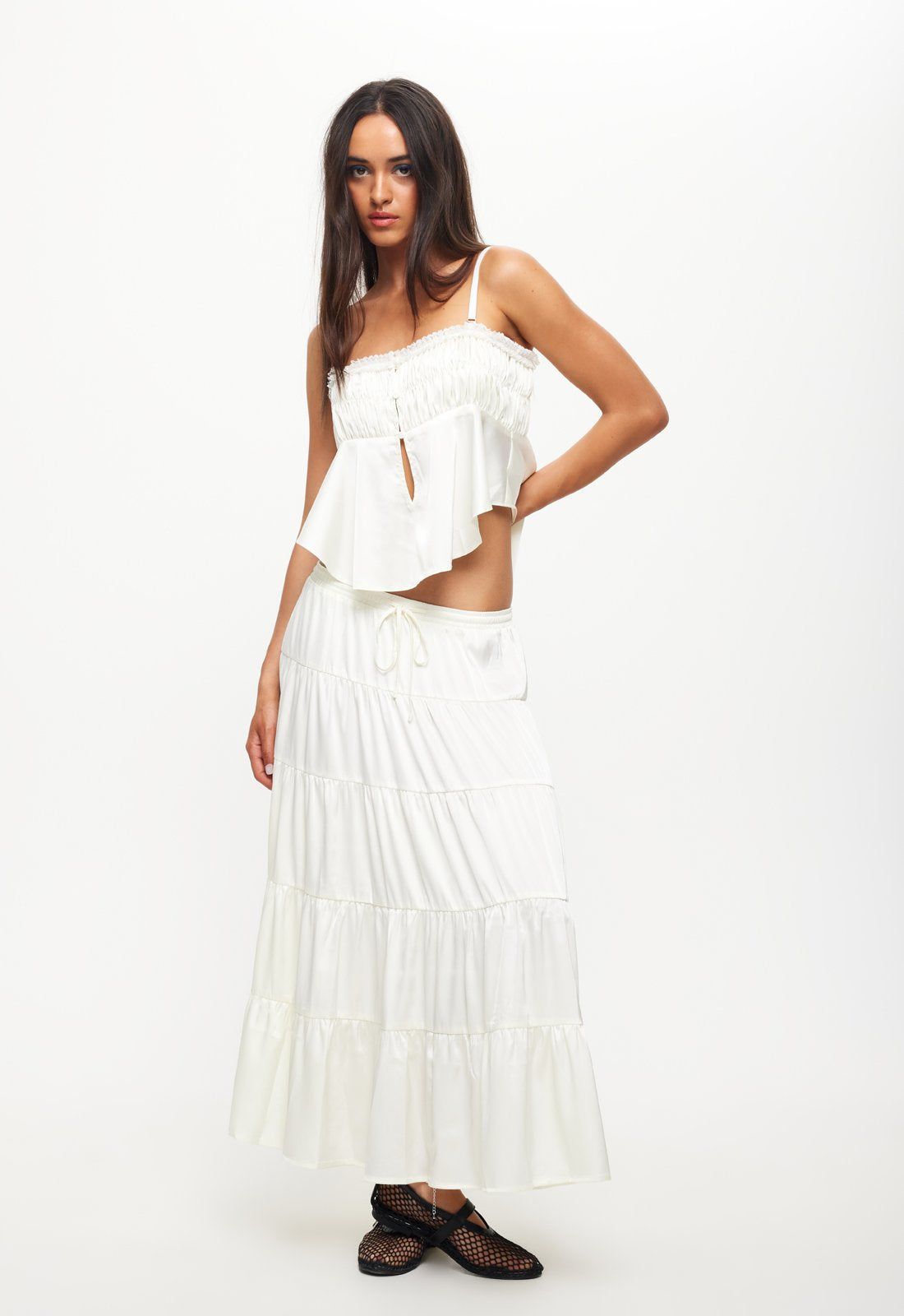 KEIRA TIERED SKIRT - PORCELAIN sold by Lioness product image thumbnail 5