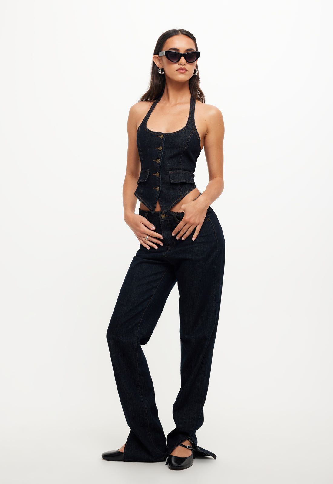 CRAWFORD JEANS - DARK DENIM sold by Lioness