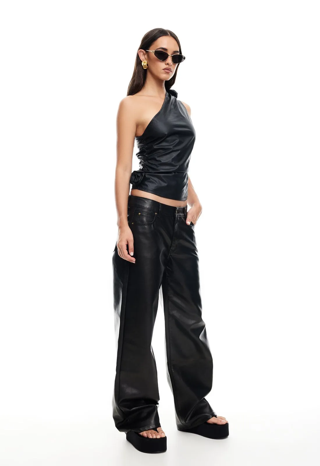 RENDEZVOUS ONE SHOULDER TOP - ONYX sold by Lioness product image thumbnail 3