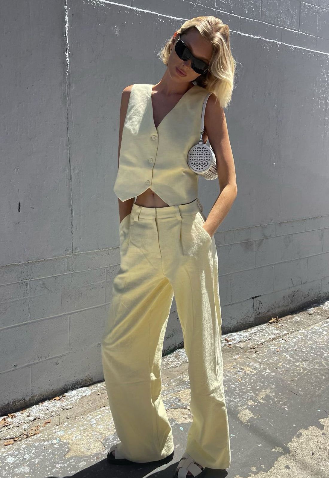 LEO PANT - BUTTER sold by Lioness