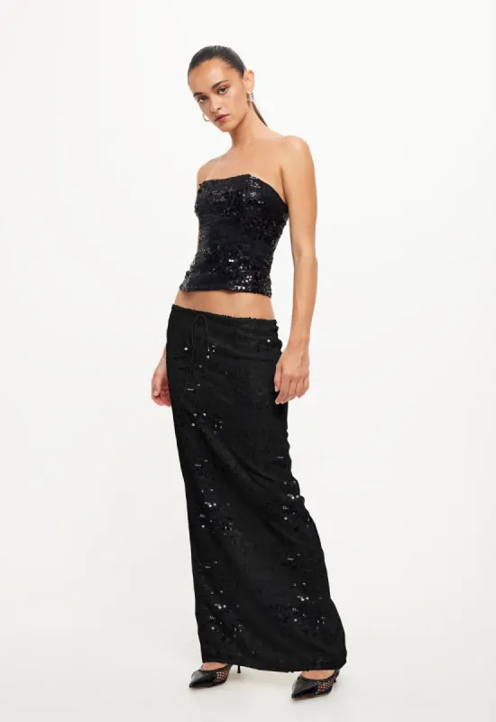 SHE'S ALL THAT MAXI SKIRT - ONYX sold by Lioness