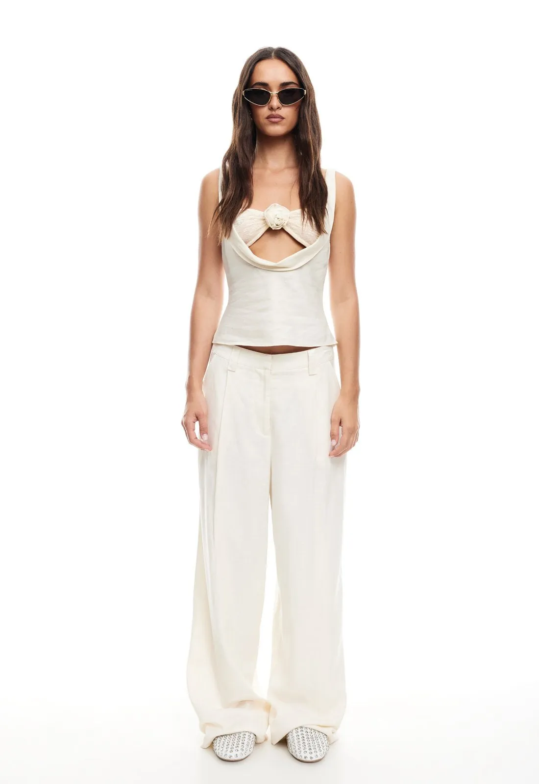 LA QUINTA PANT - IVORY sold by Lioness product image thumbnail 2