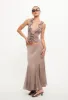 ROSE MAXI SKIRT - ASH sold by Lioness