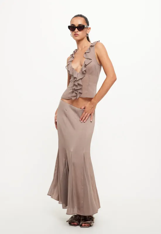 ROSE MAXI SKIRT - ASH sold by Lioness
