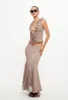ROSE MAXI SKIRT - ASH sold by Lioness
