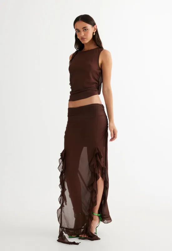 RENDEZVOUS TOP - CHOCOLATE sold by Lioness