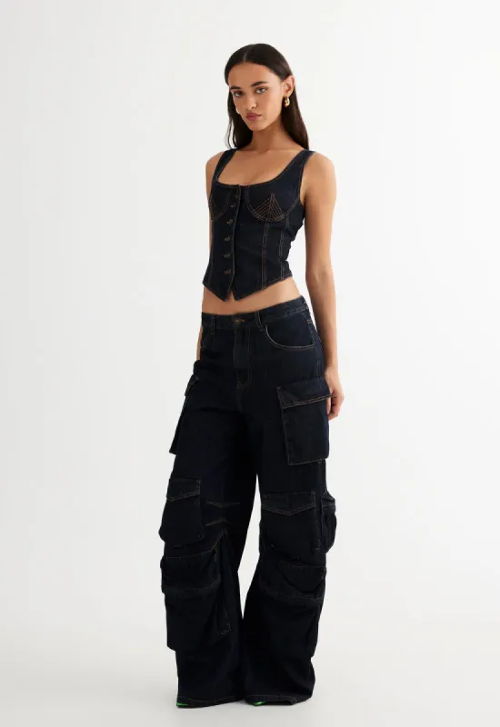 SMOKESHOW JEAN - DARK DENIM made by Lioness